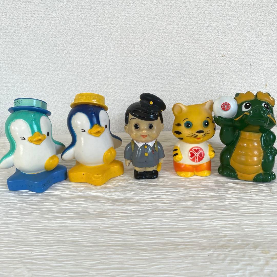 昭和レトロ ソフビ貯金箱 5体 ノベルティ非売品 - メルカリ
