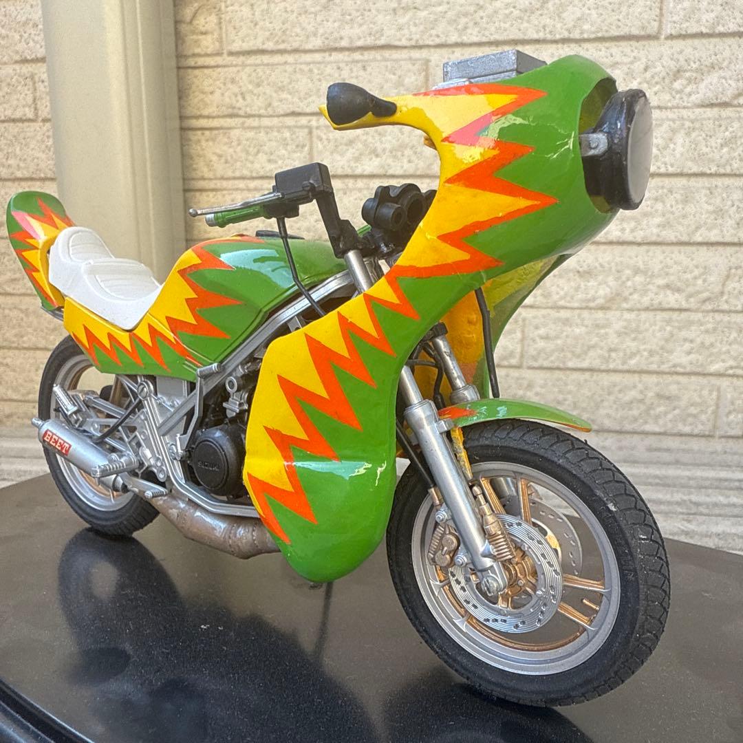 俺のマシン RG250R 完成品 当時物 旧車會 暴走族 爆発カラー 1/12