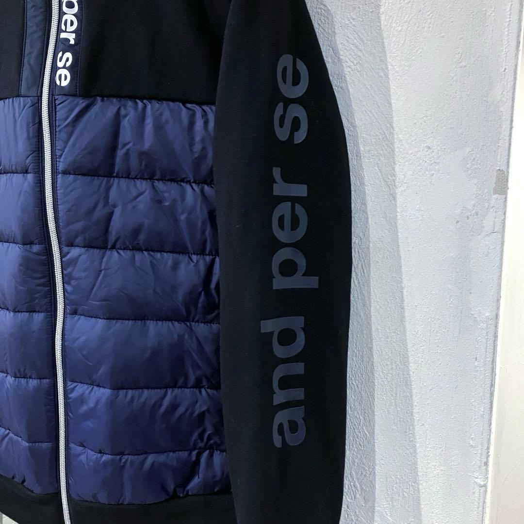 美品 and per se 中綿 フーデットブルゾン ダウン アンパスィ
