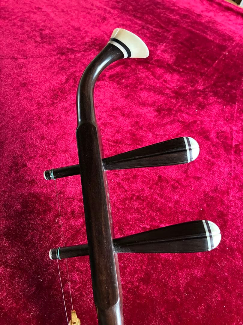 格安二胡★上級黒檀★古月琴坊・黄建洪製作★十年保証★二胡必需品セット