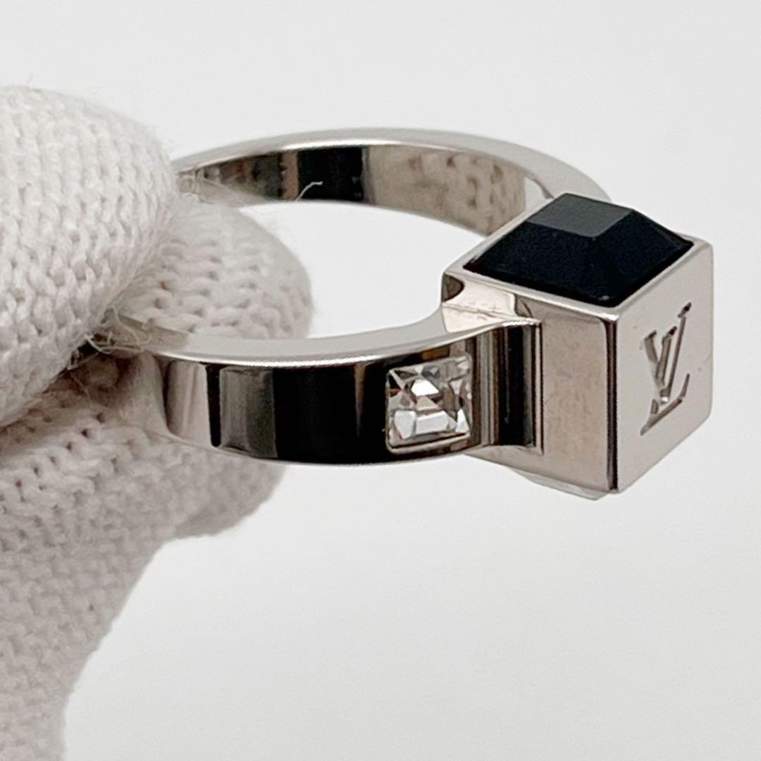 ルイヴィトン バーグギャンブルリング L 指輪 シルバー ラインストーン 美品