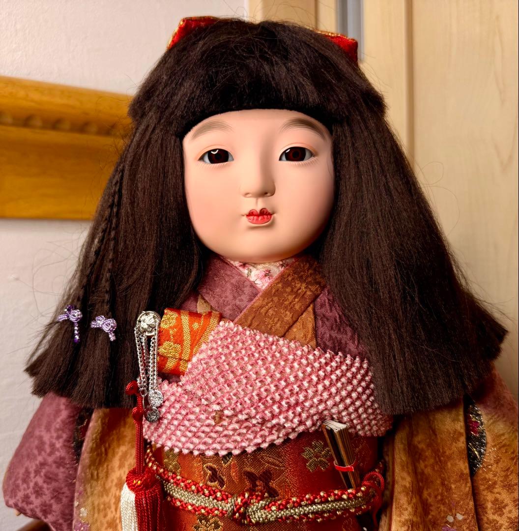 豪華 飾り市松 市松人形 50cm 特製 日本人形 着物 玉虫色 豪華 飾り市松 市松人形 50cm 特製 日本人形 着物 玉虫色 市松人形