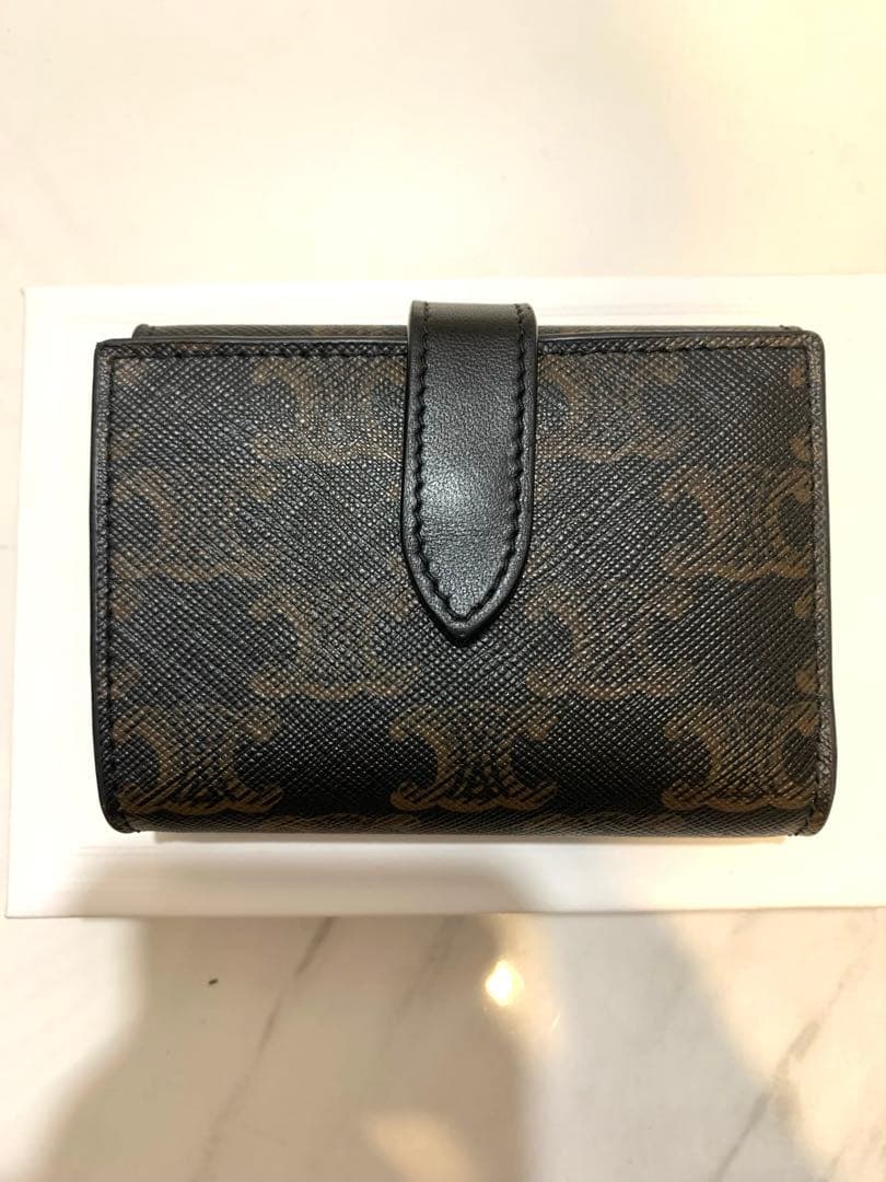 中古・古着通販】CELINE (セリーヌ) 3つ折り財布 ブラウン×ブラック