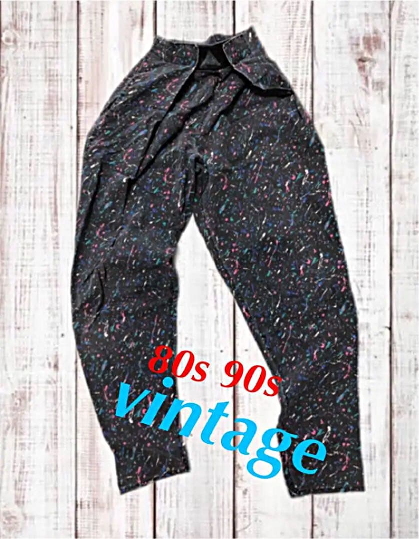 40s 50s 60s ヴィンテージ ジョッパーズパンツ ブラックシャンブレー