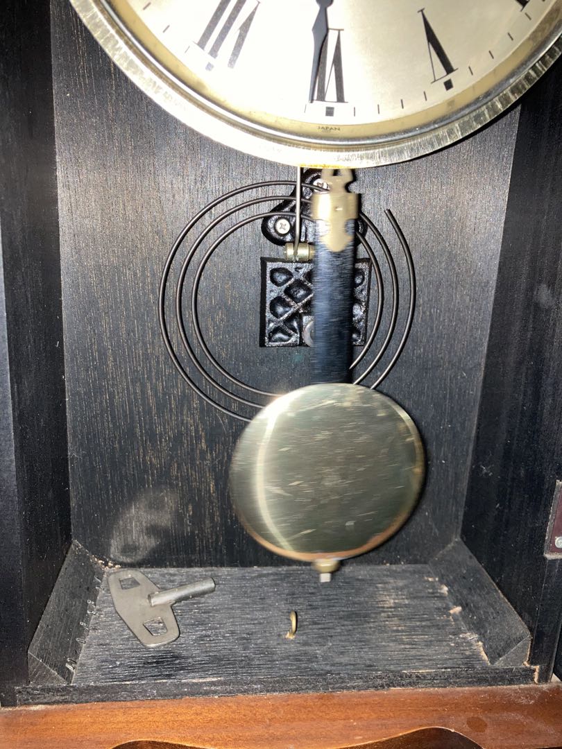 Dimple ドイツ製31 DAY アンティーク柱時計 稼働中