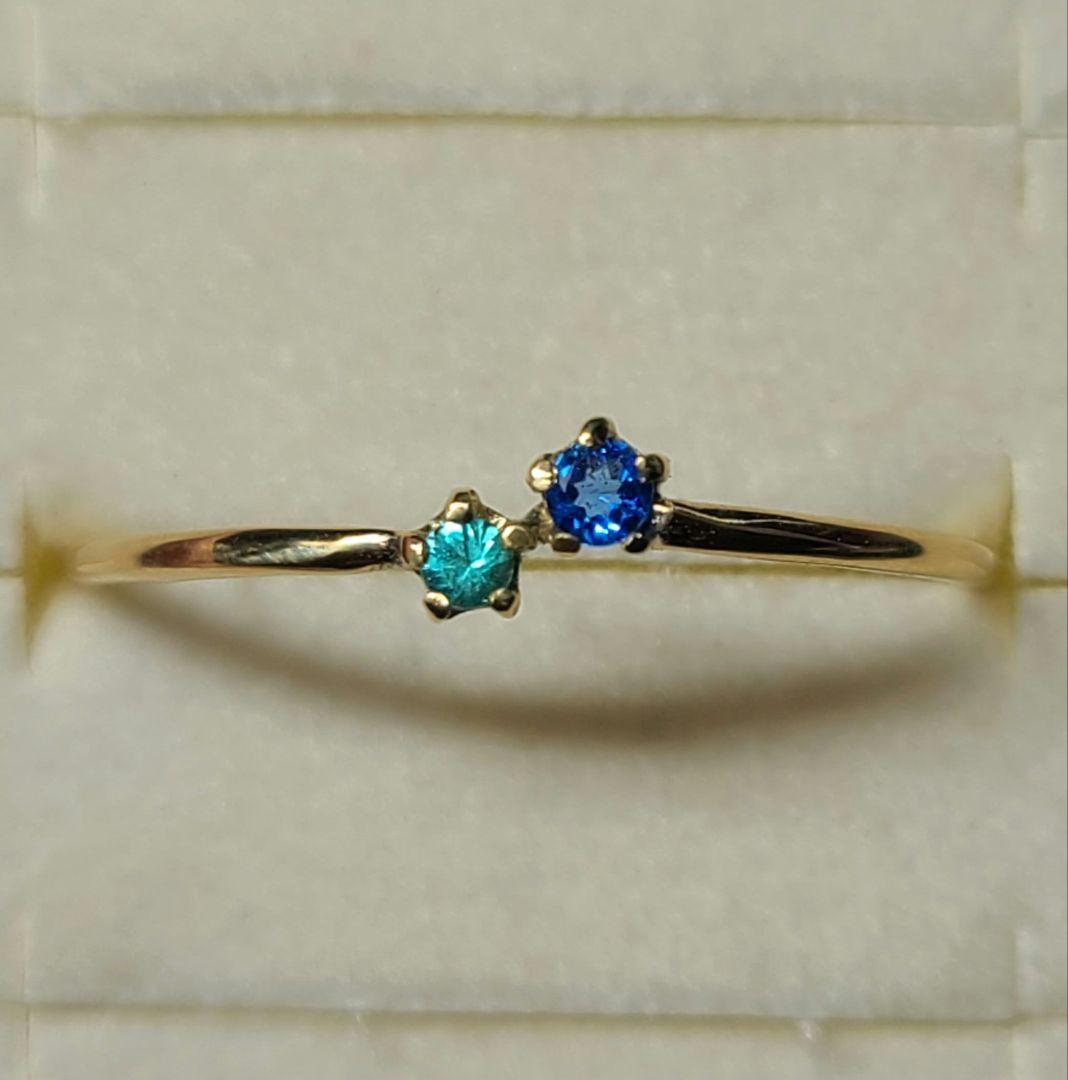 ネオン青バチバチのリングです☆バターリャパライバトルマリン