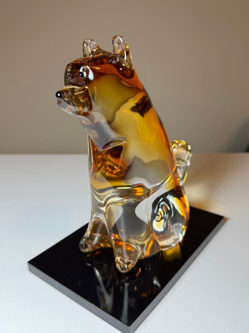 津軽びいどろ 2018年 干支「戌（犬）」置物