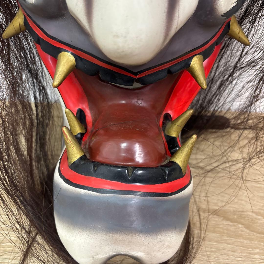 鬼のお面 厄除け 壁掛け 神楽面 魔除け アンティーク