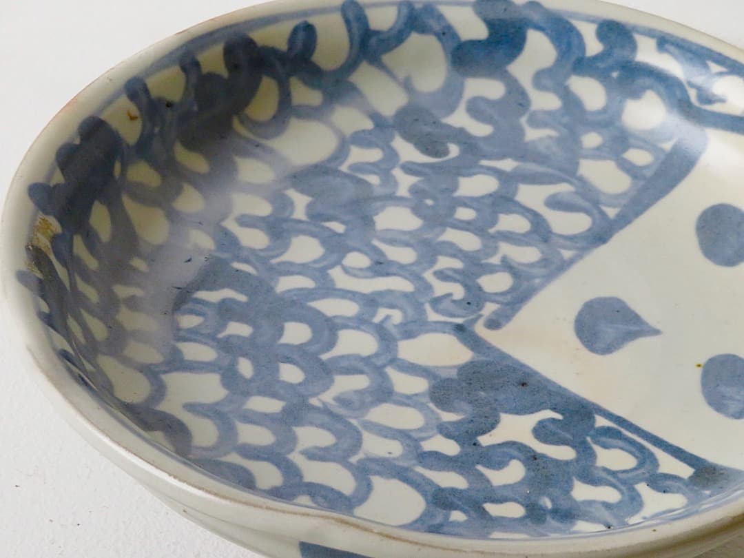 値下げ】佐藤敏走泥社染付の皿