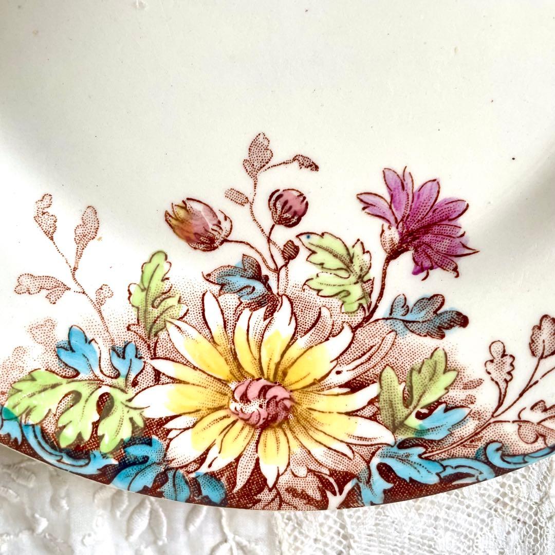 ジアンGien 秋の花フルールドトンヌ デザートプレート③フランス