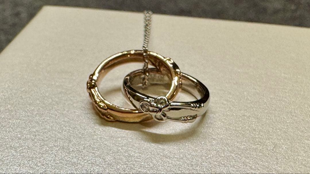 CHARAZZ 琴葉茜・琴葉葵 プラチナ×ゴールド ダブルリングネックレス