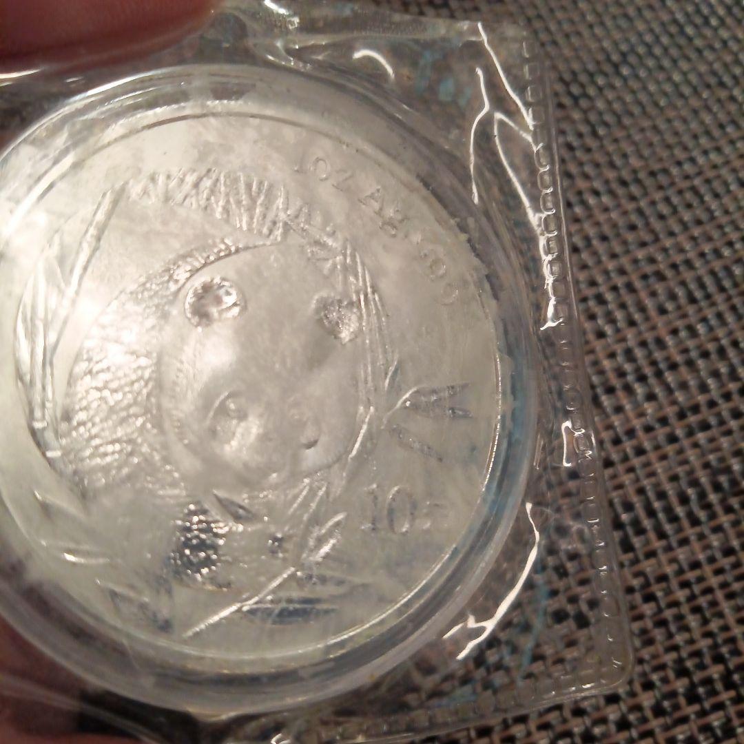 パンダデザイン 銀貨製 10元硬貨20年前封存品