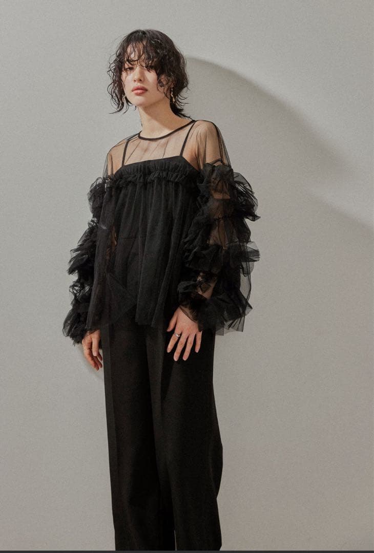 大人気⭐︎ANDRESDアンドレスド ニアナ ブラック チュールフリル