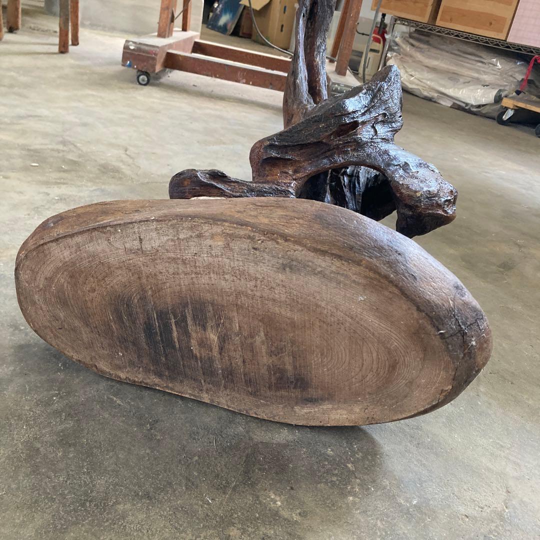 B 空洞美型 流木 枯木 古木 収集品 高さ84.5cm