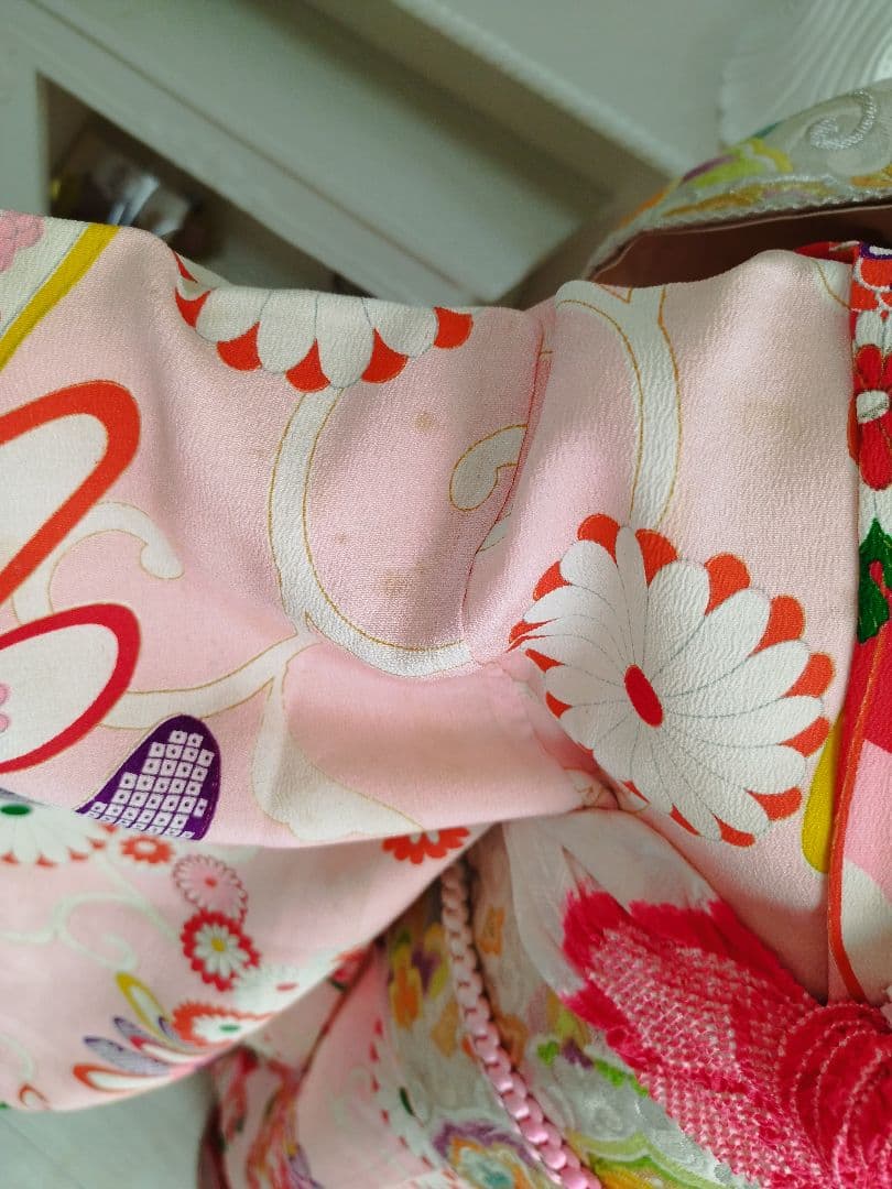 専用です☆アンティーク薄ピンクの着物と帯小物セット☆七五三　ハーフ成人式