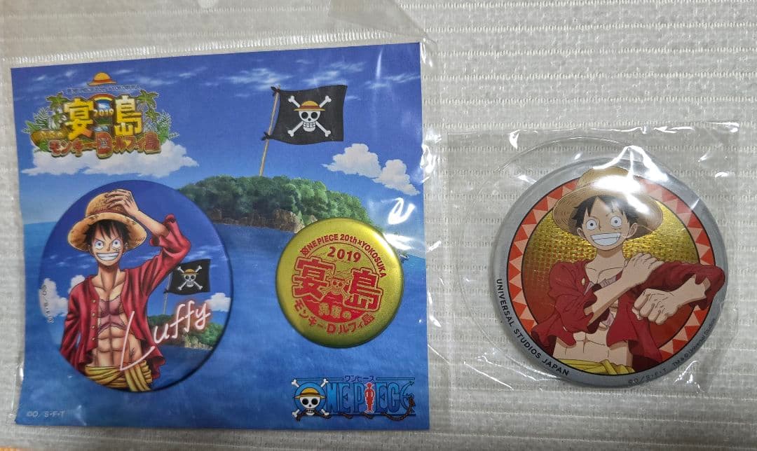 ワンピース ルフィ 宴島 2019 ユニバ 2025 缶バッジ セット - メルカリ