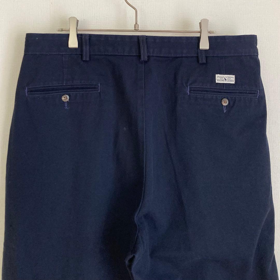 USA製】ポロチノ アンドリューパンツ ラルフローレン ネイビー 36×30の