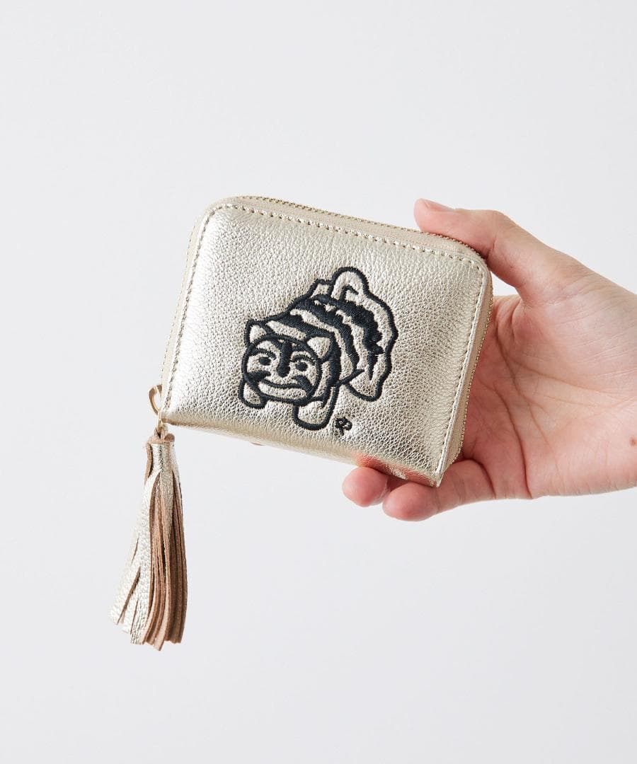 虎屋ういろ×perche(ペルケ)×earジャバラ二つ折り財布 新品 ゴールド