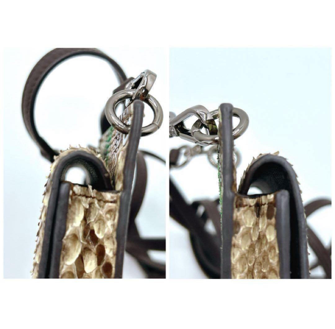 【希少】JIMMY CHOO パイソンレザー スマホショルダー 正規品 極美品