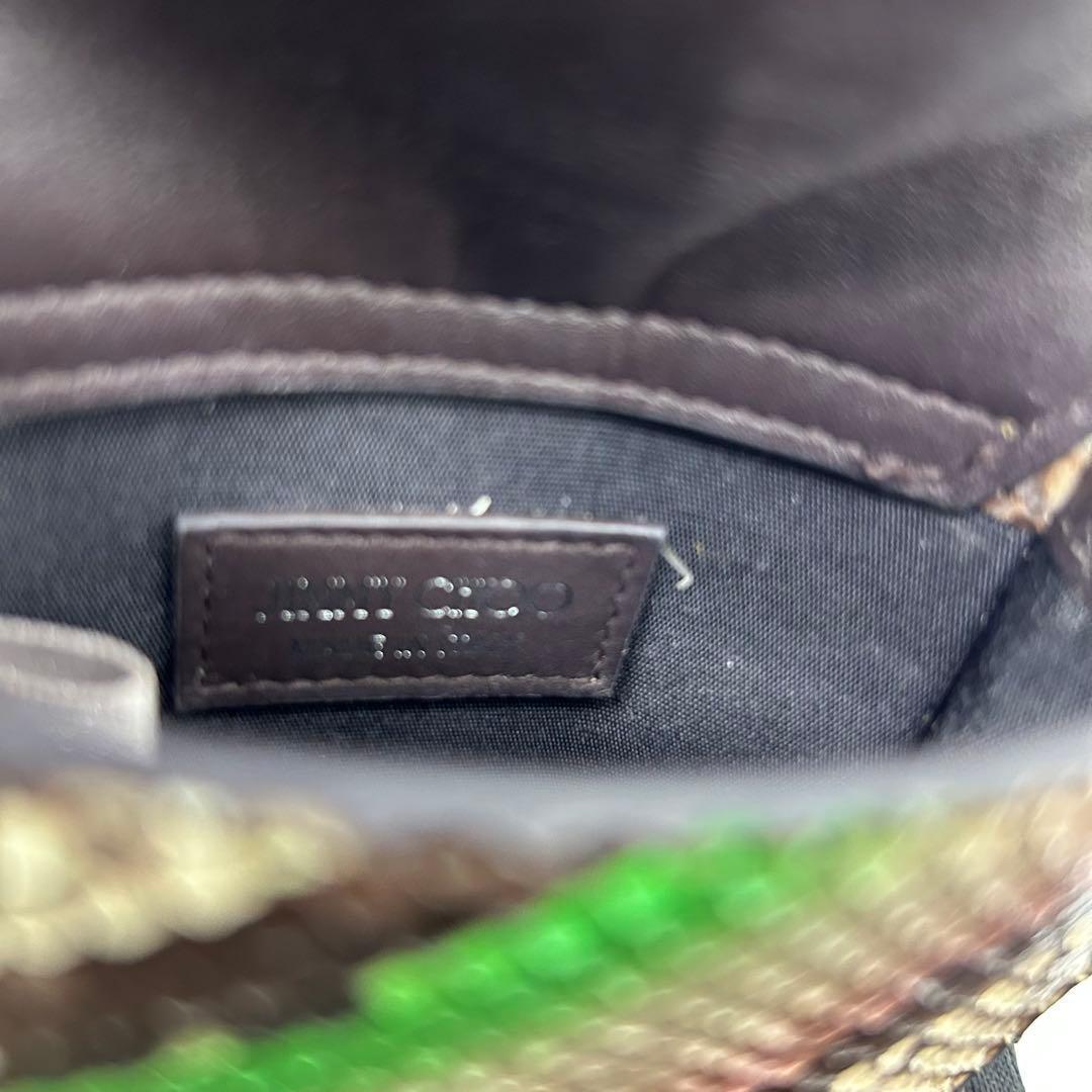 【希少】JIMMY CHOO パイソンレザー スマホショルダー 正規品 極美品