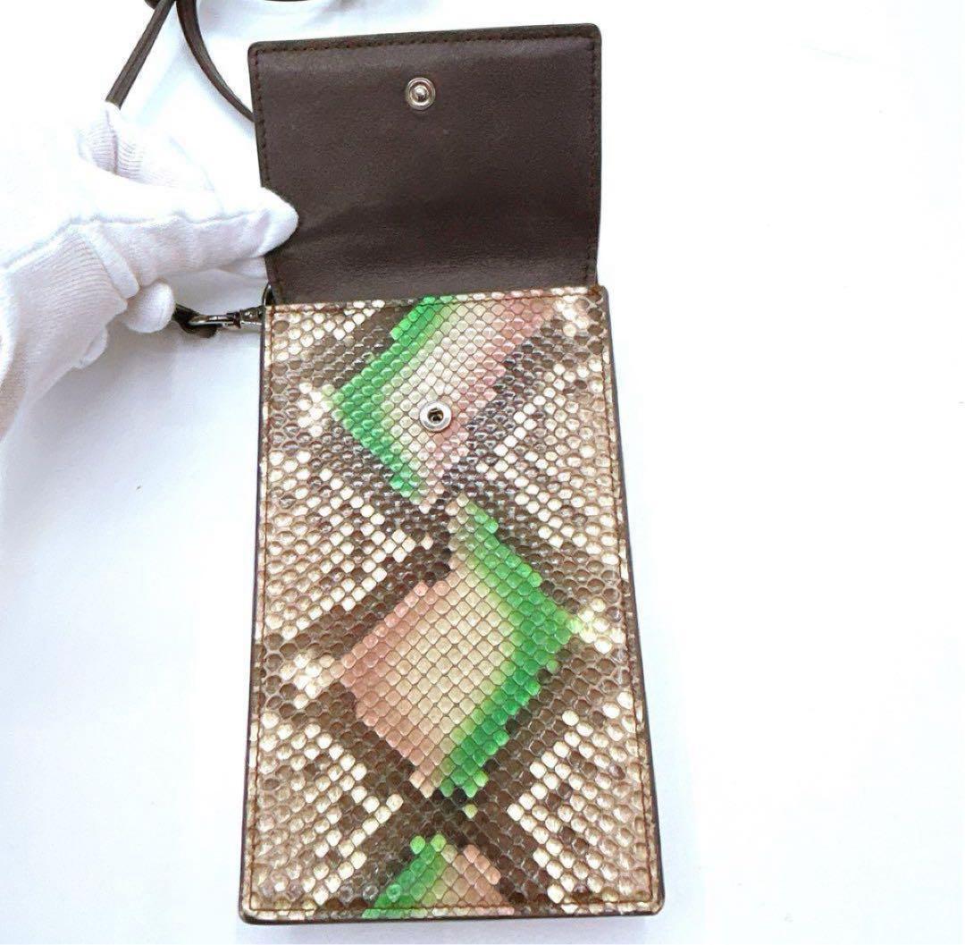 【希少】JIMMY CHOO パイソンレザー スマホショルダー 正規品 極美品