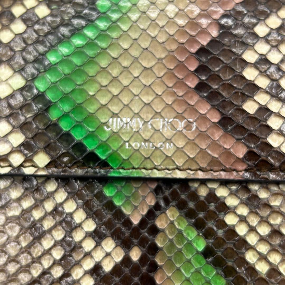 【希少】JIMMY CHOO パイソンレザー スマホショルダー 正規品 極美品