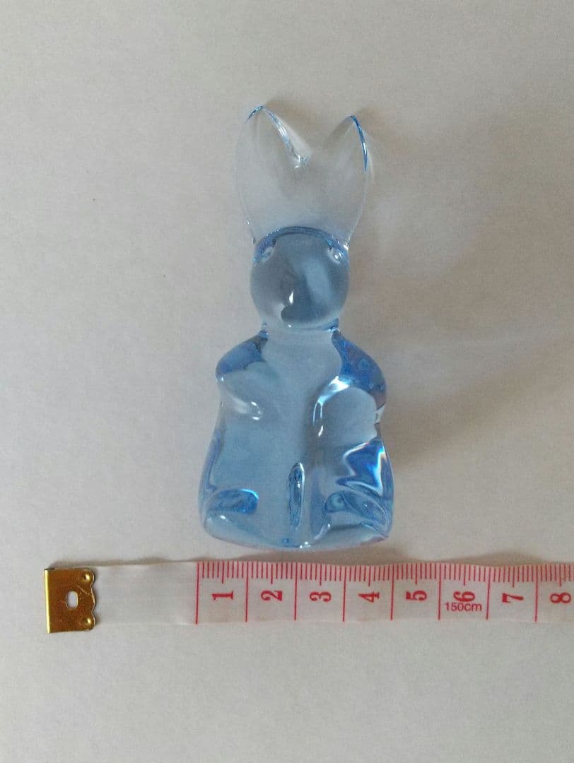BACCARATバカラ 兎ウサギ 飛躍＆交流運 ブルー系 置物 未使用 廃盤