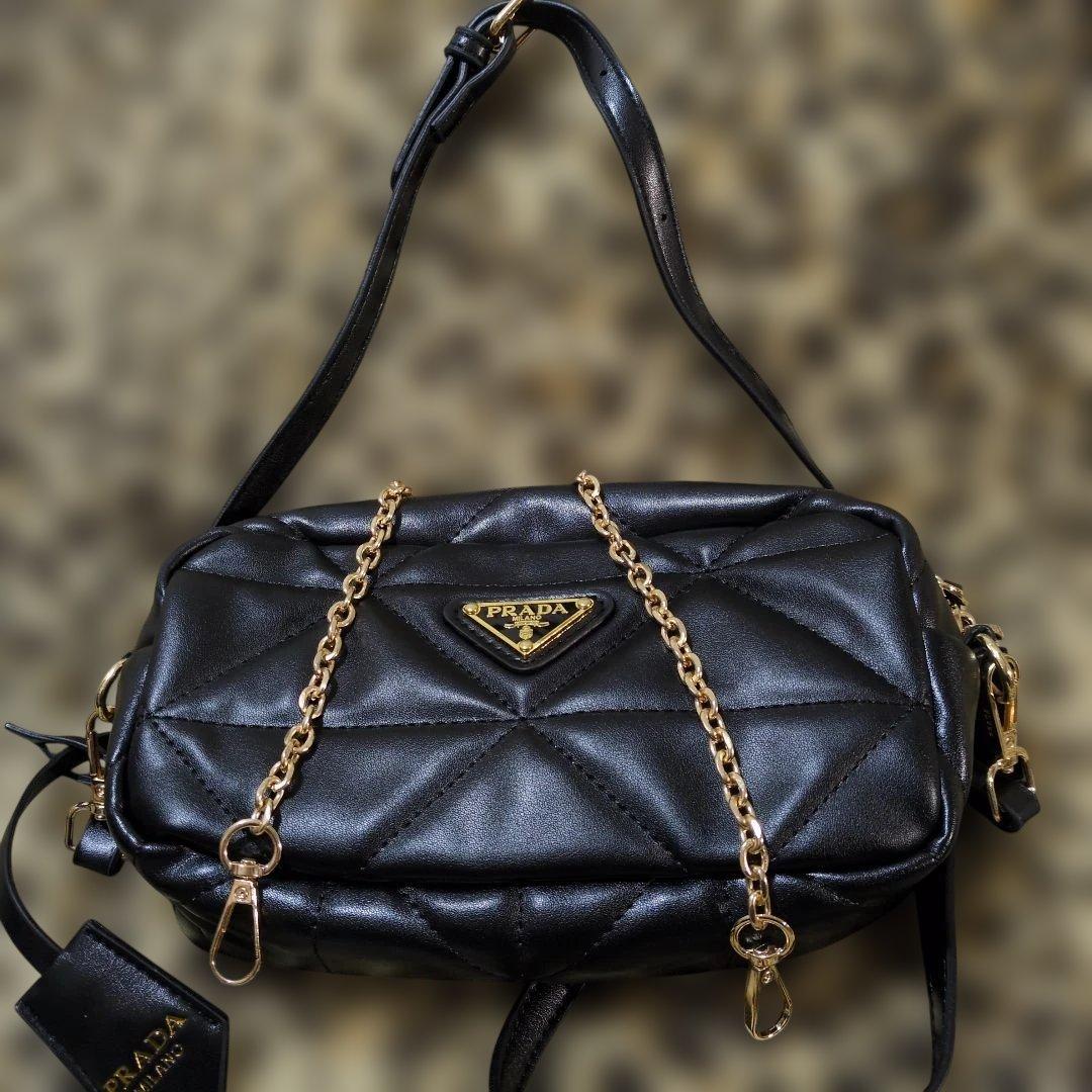 ブラックレザー ショルダーバッグノベルティ