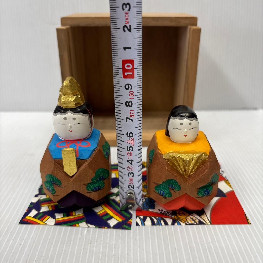 川口神泉 一刀彫 ダルマ雛 奈良一刀彫雛人形