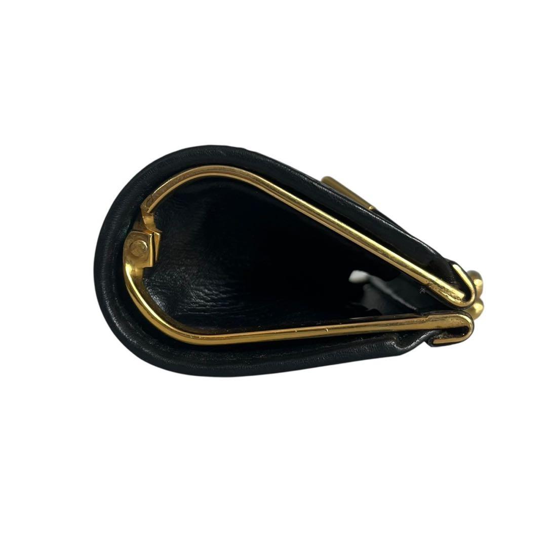 希少✨サンローラン ケース がま口 ヴィンテージ YSL ロゴ ブラック