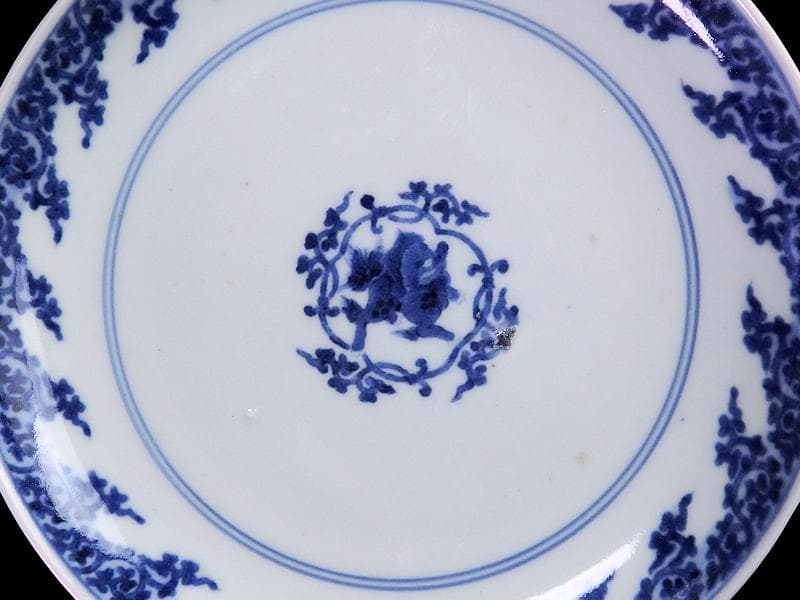 古伊万里 型紙摺 獅子唐草の図 6寸半皿 元禄期 A302AS-DBw - メルカリ