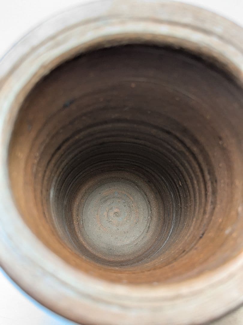 岡山県重要無形文化財 伊勢崎満 備前焼 花生 共箱合布 花入 花瓶 花器