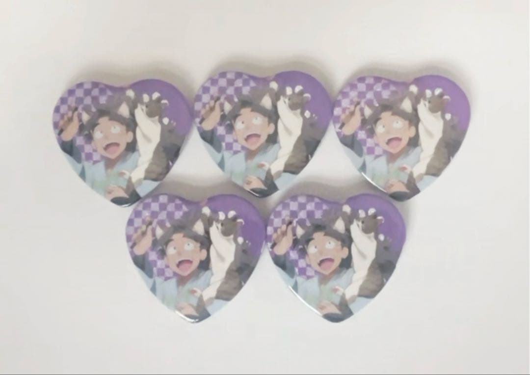 忍たま乱太郎 竹谷八左ヱ門 ナンジャタウン ハート缶バッジ 5個 - メルカリ