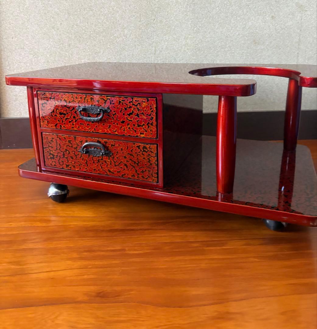 高級&希少！ 昭和レトロ お座敷ワゴン ポットカート 木製座卓 2