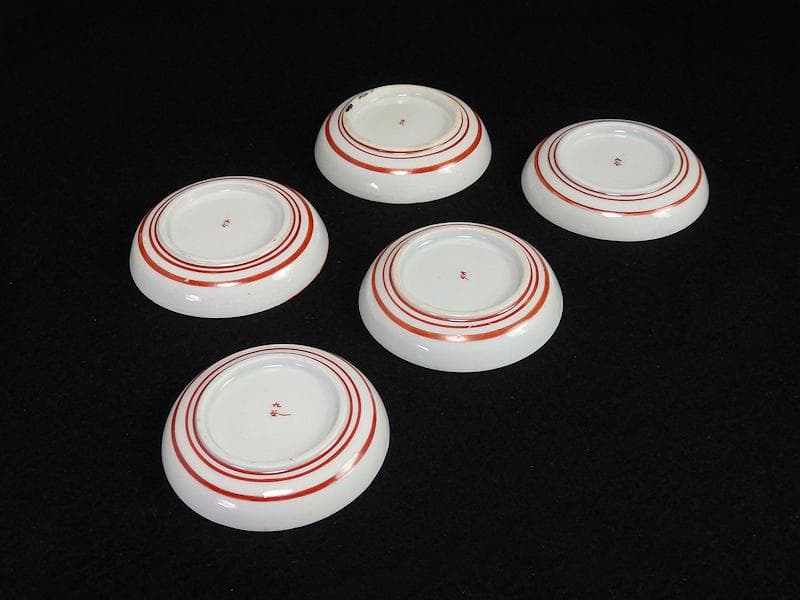 九谷 赤絵 桜花に人物図 豆皿 5客 D879AS-fazb - メルカリ