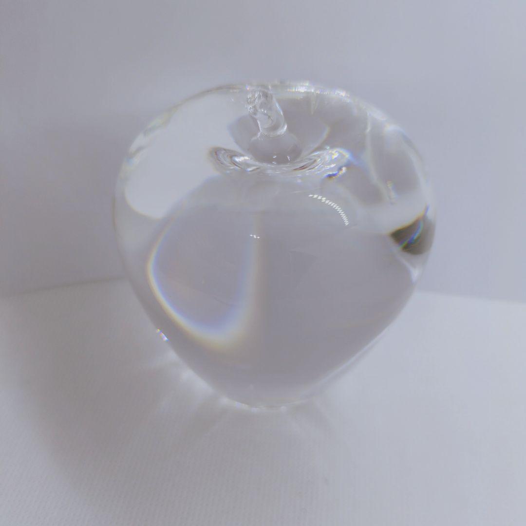 美品】スチューベン リンゴ ガラス オブジェ キムタク クリスタル