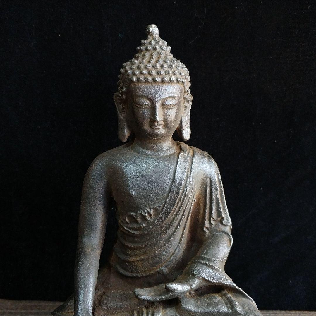 鉄器 鉄仏 釈迦牟尼坐像 工芸品 美術品 置物