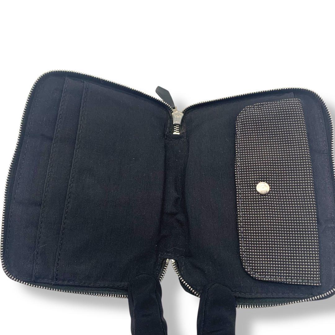 HERMES フールトゥ　財布　グレー　キャンバス　ウォレット