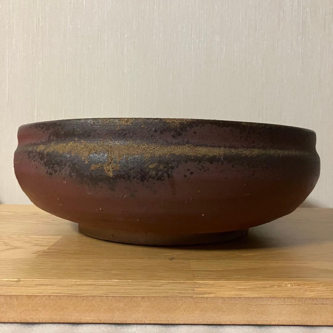 備前焼　水盤　花器　生花　的野求造