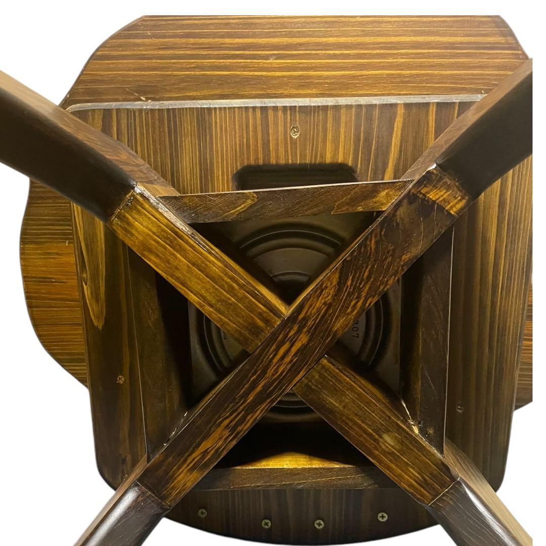 Creema りんりんばち　背付き　高級　手作り　回転　椅子　チェア　木製