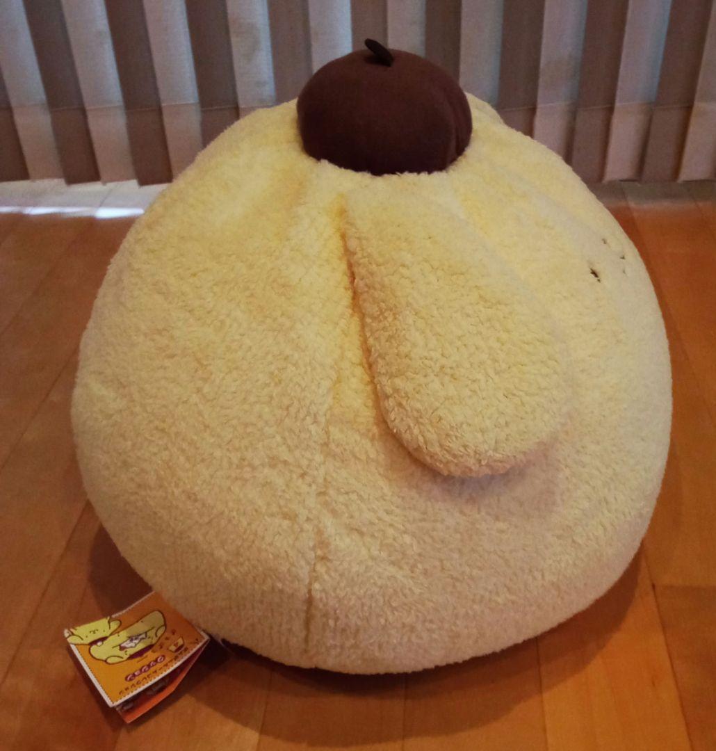 ポムポムプリン　クッション　ぬいぐるみ　ビーズクッション　大きい　平成レトロ