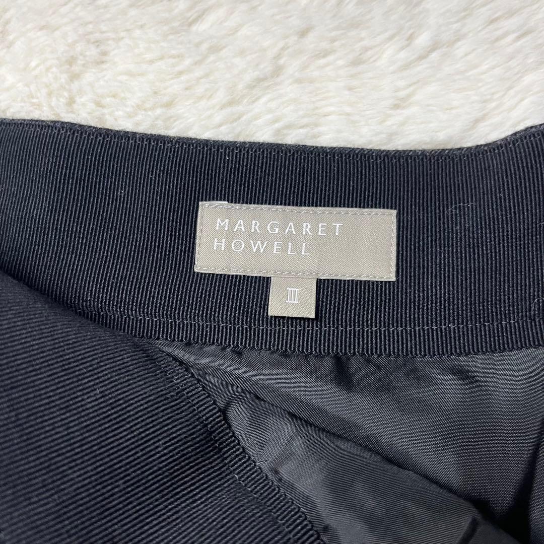 マーガレットハウエル　ウールプリーツスカート　チェック　L