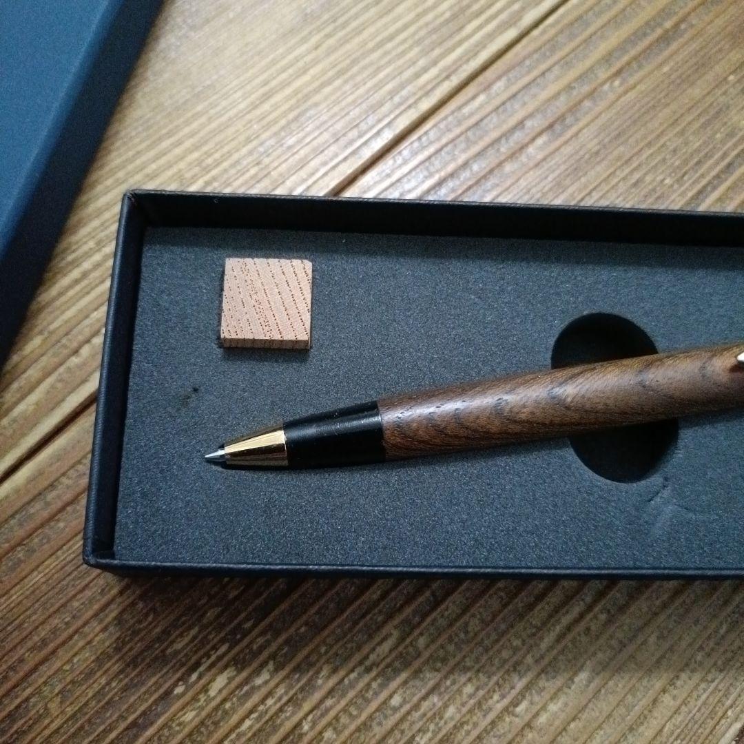 野原工芸　欅　シャープペンシル　旧型ゴールドクリップ