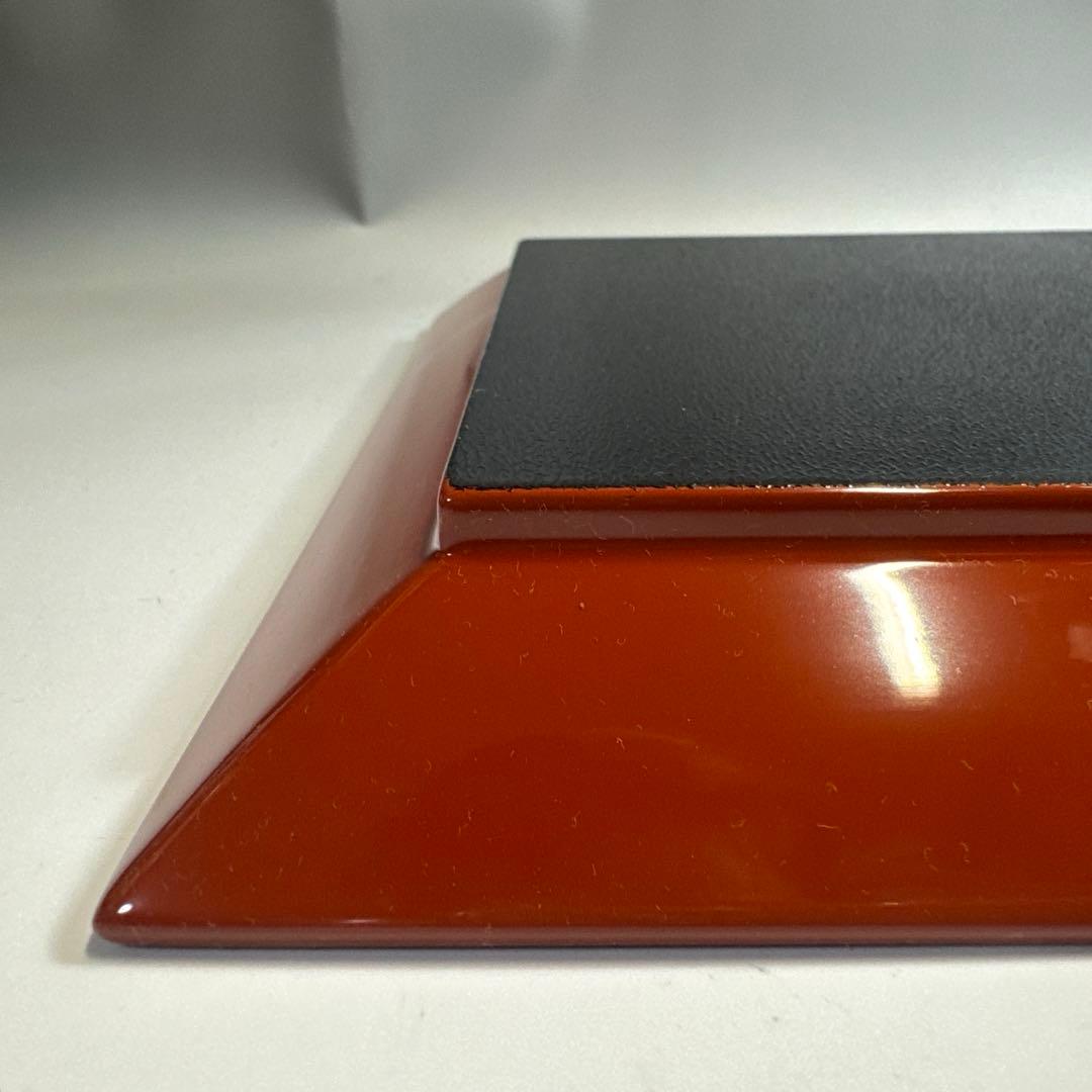 茶道具　輪島塗　古代朱　四方盆　菓子器　塩特屋謹製