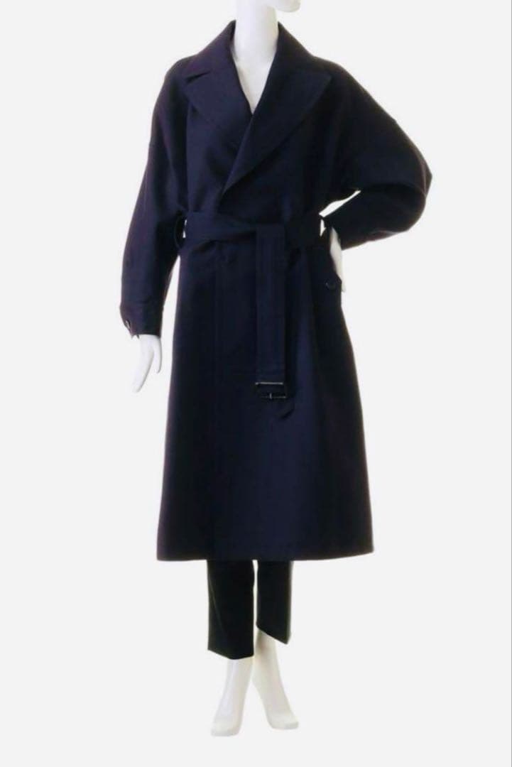 UJOH ウジョーWool Serge オフィサーフレアコート黒☆12万円☆新品 2023-'