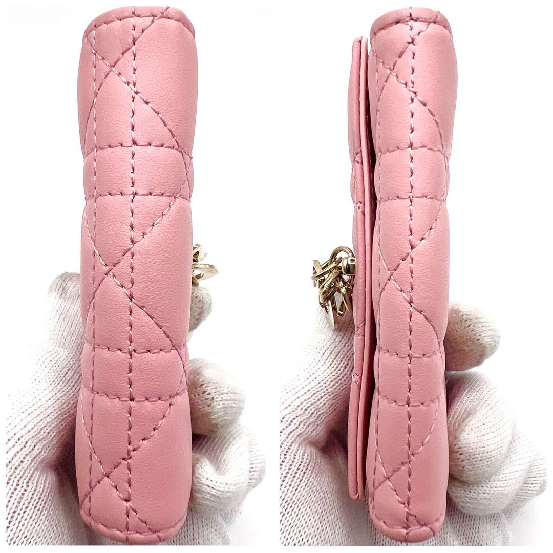 ディオール　ケース　マイディオールグライシンウォレット　ピンク　カナージュ