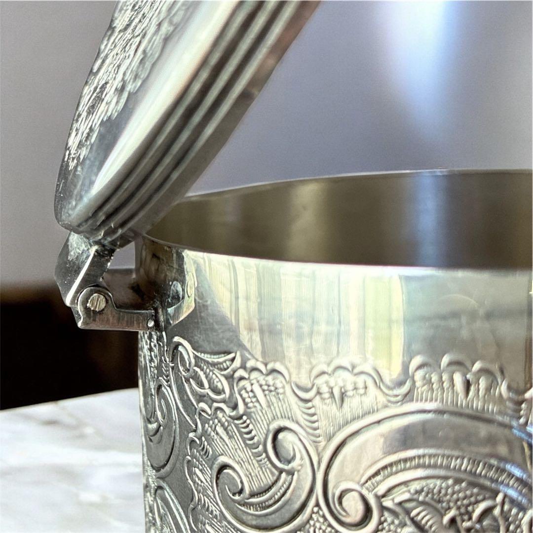 英国 Barker Ellis アンティーク ティーキャディ シルバープレート