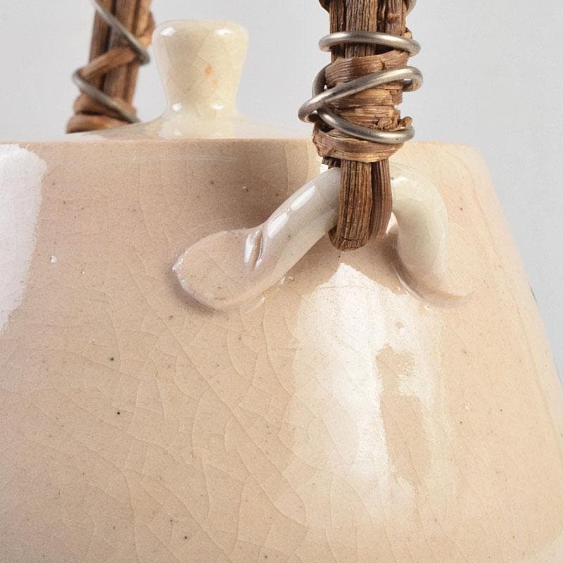 煎茶道具 京焼 河合瑞豊作 聴松茶注 土瓶 共箱 V R9224