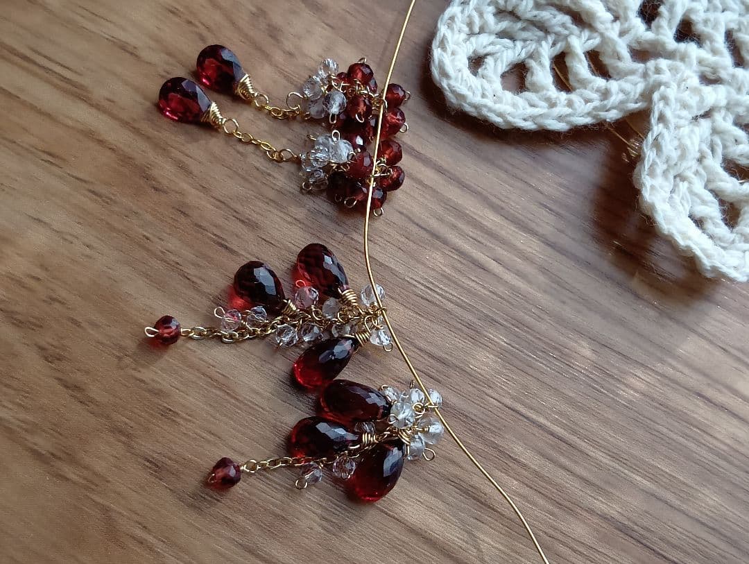 590/14kgfパープルフローライト×カイヤナイト他８点ピアス