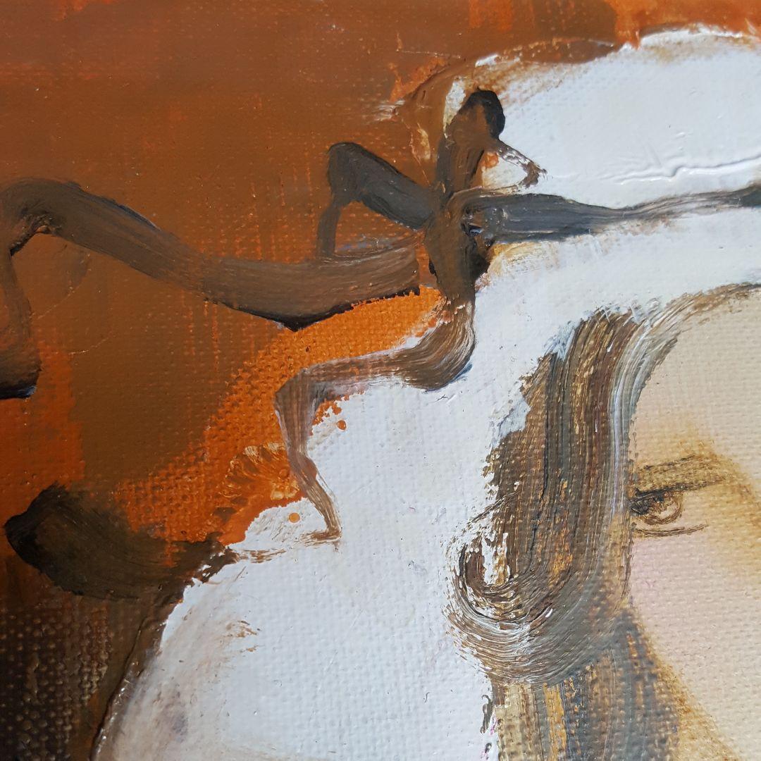 油彩】二科展理事 松任谷國子先生 原画「リスボンの丘」独特なタッチで描く